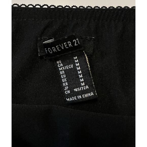 Forever 21 Black White Checkered Midi Pencil Skirt Medium Flower Butterfly Goth - Picture 6 of 9